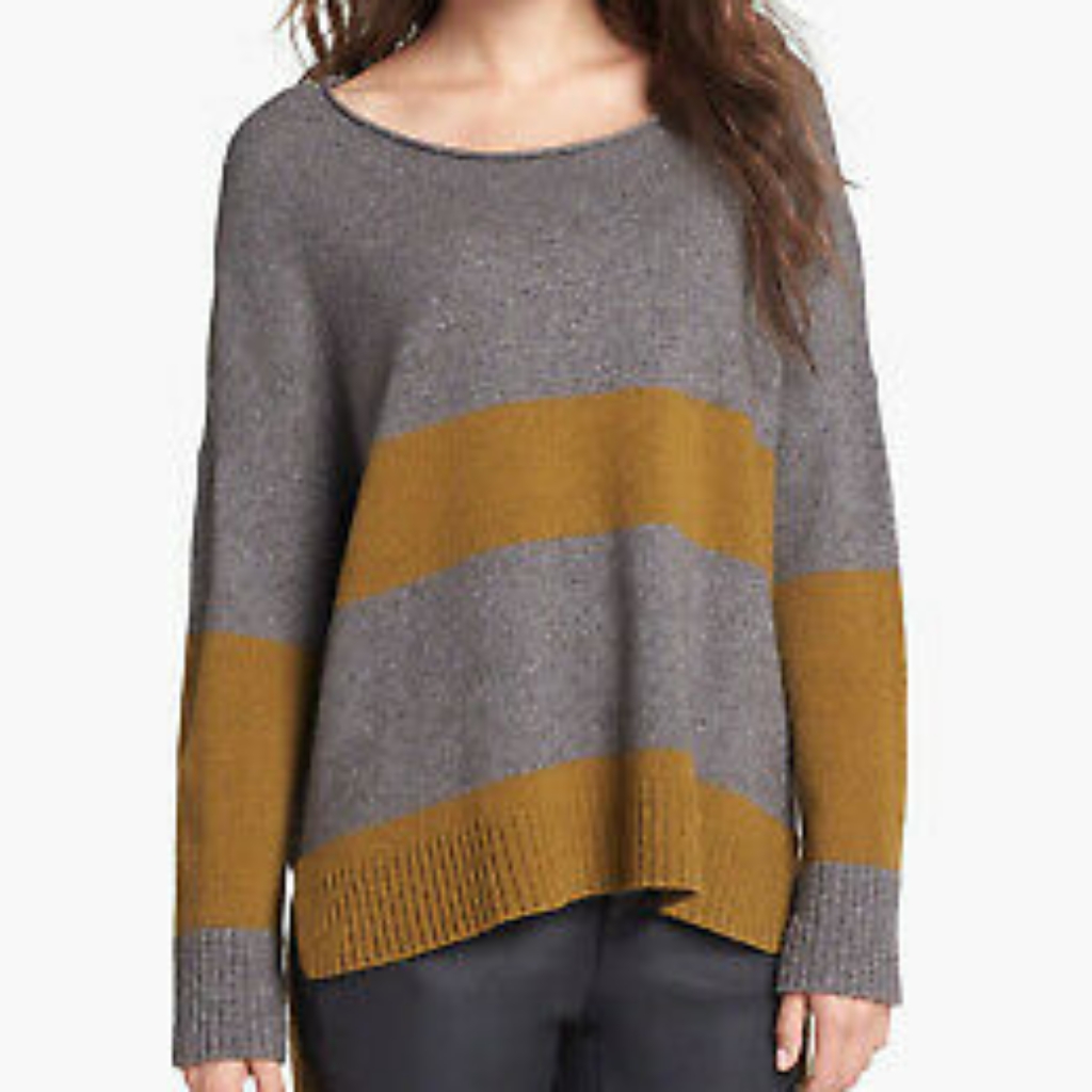 Eileen Fisher Oversized Wide Stripe Pullover